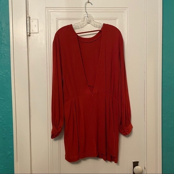 IRO Broken Open-Back Long Sleeve Mini Dress Size 4 NWT Holiday Party Dress - Picture 6 of 8